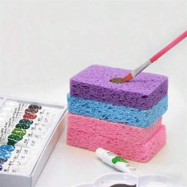 A Magical Water-Absorbing Painting Art Sponge - Strong Water Absorption, Moisturizing, Shaping Delicate Brushstrokes, Which Are Very Suitable For Painting And Cleaning, Multi-Functional And Convenient