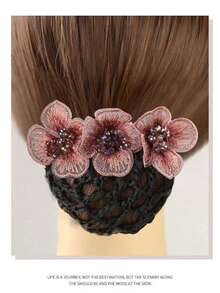 Plasă de păr profesională pentru asistentă medicală, accesorii de păr pentru stewardesă pentru cocuri, plasă de păr pentru hotel, accesorii de păr cu fundă coreeană, agrafe de păr pentru femei, accesorii de cap, agrafe cu gheare, gheare de păr, agrafe de păr, funde, drăguț - Multicolor - Vizualizare 21