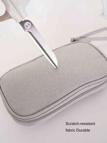 1 حقيبة تخزين صلبة أحادية اللون من EVA للسماعات والكابلات البيانات والشاحن وبنك الطاقة، صندوق مستطيل، ضروريات السفر للرجال والنساء، حقيبة منظم لإكسسوارات إلكترونية لتنظيم كابل USB والسماعات والأقلام وبنك الطاقة وعناصر طقم السفر الوظيفي الأخرى، صندوق شاحن. هدية للمرأة، هدية للرجل.