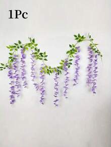 Bộ 2 cành/bộ, 10 nhánh hoa tử đằng nhân tạo, dây leo tử đằng bằng lụa trắng, thích hợp cho cổng cưới, tiệc ngoài trời, trang trí nhà cửa, quà tặng lễ Phục sinh, trang trí đám cưới, trang trí phòng đẹp, trang trí nhà, ngày lễ tình nhân, quà sinh nhật, quà tốt nghiệp, v.v. - Màu tím - Xem 9
