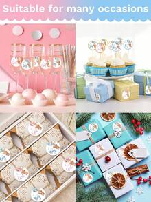 80pcs Gender Reveal Stickers For Boy Or Girl - A Set Of 80 Beautifully Designed Labels Suitable For Baby Shower And Gender Reveal Parties - Multicolor - View 7