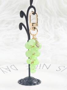 Harz transparente Perlen Trauben Anhänger, neue kreative Studentenrucksack Dekoration Schlüsselanhänger Geschenk, dekorative Accessoires Frucht Dekoration Tasche Kette Anhänger Tasche Verlängerungskette mit Kette Anhänger Amethyst Trauben Schutzabdeckung Anhänger, neue Ins kreative Studentenrucksack Dekoration Schlüsselanhänger Geschenk