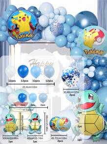 pokemon Pokemon Pikachu Arch Balloon Theme Set, Birthday Theme Balloon Set, Party Event Decoration, Wedding Birthday Decoration, Wedding Ceremony Decoration, Balloon Chain, Party Supplies, Party Balloons Christmas, Halloween, Festival Supplies, Festival Decorations, Thanksgiving, Back-To-School Season, Autumn And Winter