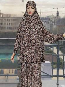 1 chiếc áo Abaya dài rộng có mũ trùm đầu và khăn trùm đầu dành cho nữ, thích hợp cho việc cầu nguyện, thể thao trong nhà/ngoài trời, khăn che mặt mềm mại cho nữ, phụ kiện cần thiết cho kỳ nghỉ và du lịch. - Nhiều màu - Xem 19