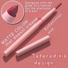 6Pcs Retractable Lip Liner Pencils Set Pack For Shaping & Sculpting Lips, Mauve Maroon Red Orange Nude Chocolate Dark Brown Plum Creamy Matte Gel Lip Liner Lipliners Pencil Delineador De Labios - 多色1 - 查看 7