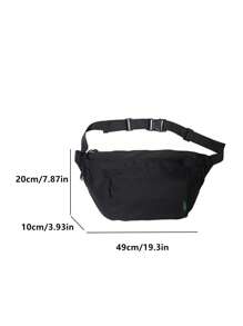 New Large-Capacity Breast Bag For Women Ins Fashion Crossbody Bag Simple Versatile Sports Waist Bag Student Cool Shoulder Bag - Black - View 7