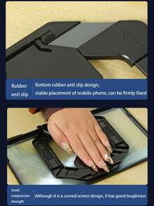 1pc 12/14/16/18 Inch Ultra Clear Mobile Phone Screen Amplifier, New Upgraded 3D Curved Screen Foldable And Extendable, Mobile Phone Desktop Stand, Anti Blue Light Lenses, Eye Protection