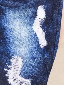 两件套男/女婴休闲字母印花短袖T恤和牛仔印花长裤套装，舒适轻便，适合夏季穿着