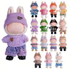 6.69-Inch Doll Clothes, Compatible With Labubu,1sets Of Decoration - Fashionable Bucket Hat And Sweater And Pants Or Skirt Set, Suitable For 6.69-Inch Dolls, Cute BuLabu Accessories, For Play And Display (Shoes And Dolls Not Included) - Multicolor - View 2