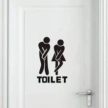 Biển báo nhà vệ sinh 2D ngộ nghĩnh - Chỉ dẫn nhà vệ sinh nam và nữ - Trang trí cửa nhà vệ sinh nam và nữ, phù hợp cho nhà hàng, quán ăn, khách sạn, quán cà phê và các địa điểm khác. - Nhiều màu - Xem 7