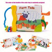 Libros de tela para bebés, educación temprana y cognición, libros con sonido crujiente, juguete inteligente, temas: océano, bosque, granja, animales, regalo para bebés recién nacidos