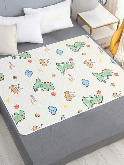 Cartoon Print, Reusable Leak-Proof Menstrual Pad, Waterproof Washable Mattress Pad, Mattress Protector, Suitable For Women During Menstruation, Incontinence, Bedwetting, Adults And The Elderly