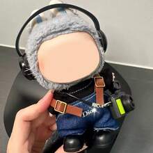 [仅服装] 新款17厘米毛绒拉布布娃娃衣服，时尚拉布布吊带裤装 - 彩色 - 查看 5