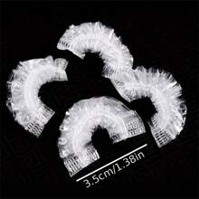 100 قطعة أغطية أذن قابلة للتخلص منها، واقيات أذن مقاومة للماء، مناسبة لصالونات الحلاقة، أدوات صبغ الشعر لحماية الأذن، أغطية أذن للاستحمام والتجميل، أغطية أذن قابلة للتعديل الحجم