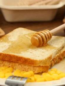 1pc 280ml Transparent Glass Honey Jar With Lid & Mixing Stick, Creative Glass Storage Pot