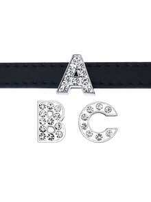 Customized Letter Women's Intimate Accessories Choker, PU Leather Collar, Rhinestone Letter Diamond Choker, Customizable Name Text, Suitable For Valentine's Day Gift