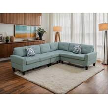 MoolSun Luxury Flannel L-Shaped Sectional Sofa Set,Segmented L-Shaped Sofa, Adjustable L-Shaped Sofa,Living Room Set, Living Room Furniture L-Shaped Sofa Set, Modern L-Shaped Segmented Sofa, Luxury L-Shaped Pillow Sofa Set With Premium Pillows – Modern Modular Living Room Furniture For Upscale Homes, Executive Offices & Conference Lounges – Plush Comfort.A Comfortable Sofa That Can Be Used As A Fashionable Gift