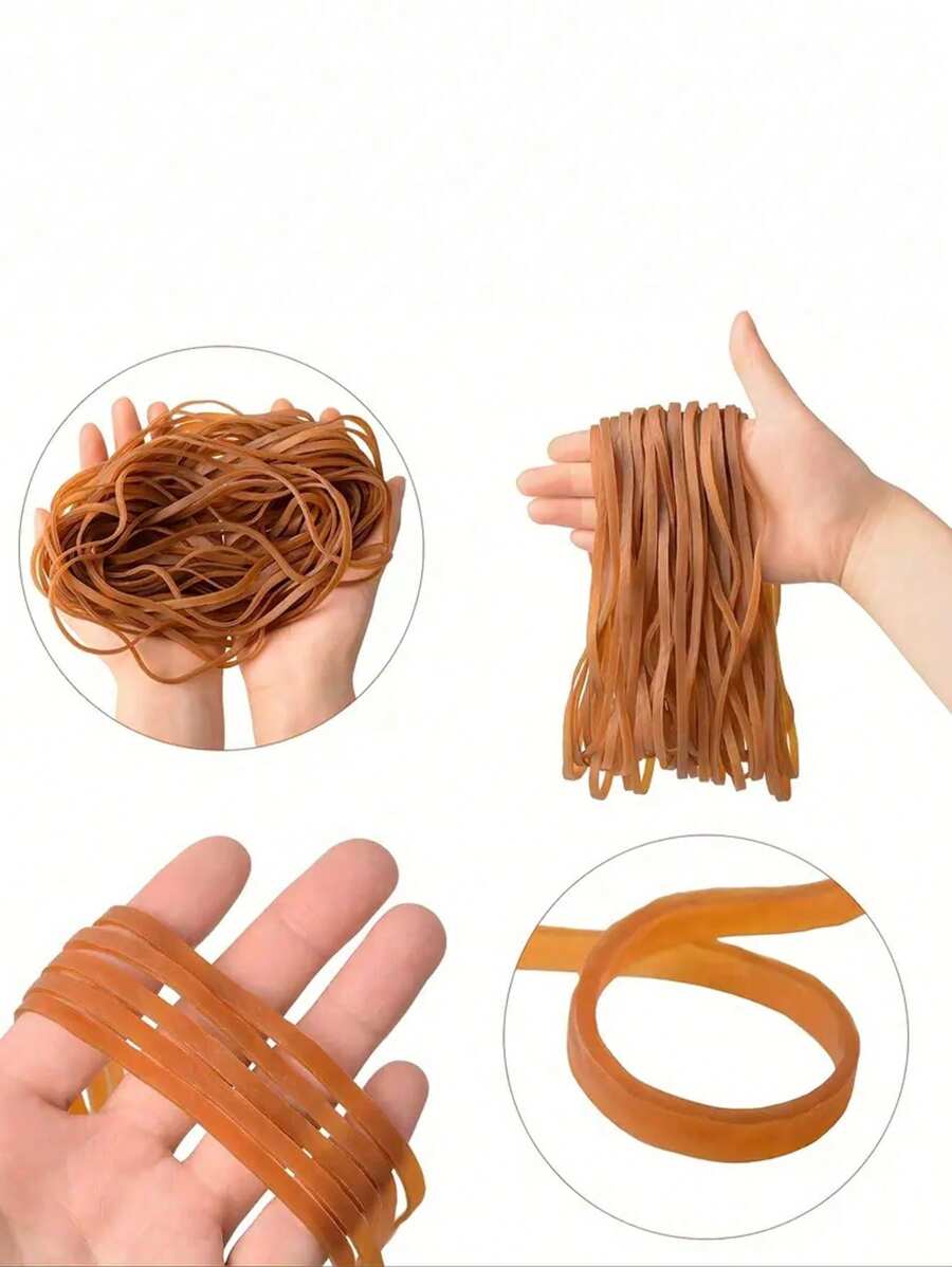 15/40/100 件重型天然橡胶带 - 耐用且有弹性，适合办公室、学校、家庭 - 非常适合垃圾桶、文件夹（8 英寸 X 0.16 英寸）