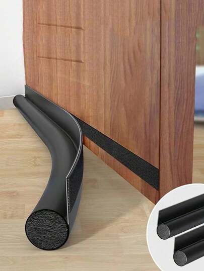 2pcs/1pc Door Sealing Strip, Door Bottom Draft Stopper, Bedroom Door Gap Seal, Waterproof Soundproof Anti-Dust Door Sweep