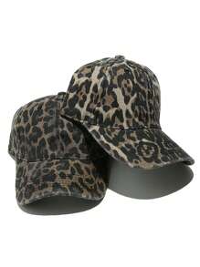 1 件时尚豹纹棒球帽，女士百搭太阳帽，春夏季 - 彩色 - 查看 6