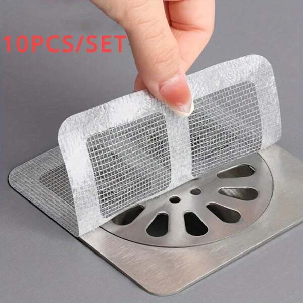 Disposable Shower Drain Hair Catcher Mesh Shower Drain Floor Covers Sink Strainer Hair Filter Bathroom Stopper Kitchen
