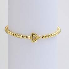 1pc Classic A-Z Initial Letter Bracelet Women 18K Gold Plated Copper Bead Bracelet For Women Jewelry Gift - Letter Bracelet - View 27