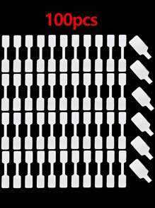 500-100pcs/Set Jewelry Price Tags Stickers, Square Label Pricing Self-Adhesive Blank Tags For Rings, Necklaces, Earrings Price Identification Rectangular Labels, Suitable For Easter, Halloween, Christmas, Thanksgiving, Mother's Day