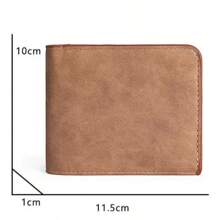 Portafoglio uomo in un pezzo, portacarte e portafoglio slim. Portafoglio in pelle morbida, sottile, semplice, con più scomparti per carte e multifunzionale.