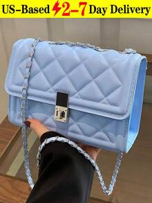 Fashion Solid Color Quilted Square Chain Shoulder Bag, Versatile Flap Banquet Bag New Lightweight Handbag & Purse, Daily Commuting Messenger Bag For White Collar And Student, Casual Mobile Phone Coin Crossbody Bags.Christmas,Christmas Gifts,Gifts For Women,Crossbody Bags For Women,Purses,Purses And Bags Women,Makeup Bag,Bags For Women,Shoulder Bag,Carteras Para Mujer,Christmas Bags,Carteras Para Mujer,Mom Gifts,Makeup Bag,Personalized Gifts,Teacher Gifts,Teacher Christmas Gifts,Totes Bags For Women,Purses And Bags Women,Purses And Bags,Bolsas Elegantes Para Mujer,Carteras Para Mujer,Purses For Women,Cartera Para Mujer Elegante - 白色 - 查看 7