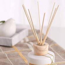 50pcs Rattan Reed Diffuser Sticks, Suitable For Home, Office, Hotel Spa, Essential Oil Fragrance Diffuser Reeds, 20cm X 3mm (Natural Color, Black)