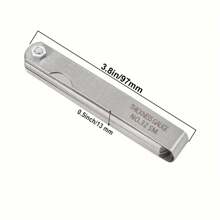 32-In-1 Metric 89A32 Scale Ruler, Portable Durable Stainless Steel Curved Scale Gauge, Feeler Gauge, Thickness Gauge, Radius Gauge, 32pcs Brass Shim, Metric & Imperial Feeler Gauge, High Precision Stainless Steel Feeler Gauge, Hole Gauge, Taper Gauge, 0-15mm Stainless Steel Inside Caliper, Wedge Gauge, Portable Student Learning Ruler, Compass, Feeler Gauge, Mechanical Repair Tools, Precision CNC Machining
