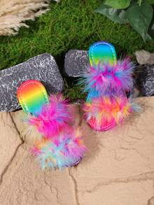 1 双儿童夏季鞋，时尚经典花卉图案，编织交叉，松紧带舒适百搭平底凉鞋，适合各种场合