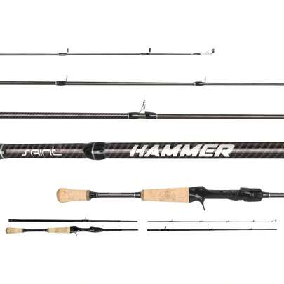 Vara de Pesca para Carretilha Saint Hammer 1,73M 14Lbs 4 Partes Fácil de Transportar
