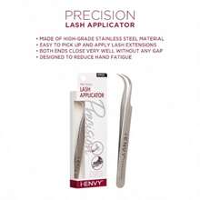 IENVY By Kiss Lash Applicator Tool Precision Professional DIY Fales Eyelashes Extension Tweezers Stainless Steel Curved Design For Individual Cluster Trio Strip Lashes Silver -It Is Important For Beauties - As Pic - View 3