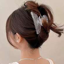 1pc Lace Pattern Claw Clip, Medium Size, Sophisticated Mature Bun Hairstyle Hair Claw, New Hair Accessory Hair Accessories