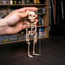 1pc Magnetic Moving Skeleton Fridge Magnet - Vintage Skeleton Theme, Durable Plastic Octagon Design, Funny Gift - Great For Kitchen & Dining Decor, Cute Fridge Magnet, Humorous Skeleton Shape, Lightweight Home Accessory, Fun Decoration, Perfect Halloween Gift, Day Of The Dead Decor