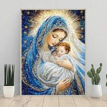 DIY 5D Round Diamond Painting, Virgin, Full Rhinestone Painting, Round Diamond Painting Kit, Handmade Home Office Wall Decoration Gifts - Multicolor - View 2