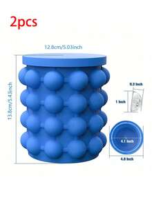 1/2/3 件二合一硅胶冰桶和冰块托盘 - 节省空间、耐用、易于拆卸 - 非常适合家庭酒吧、娱乐和专业用途