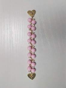 全新珍珠链，手机壳配件，爱心纽扣珍珠链手机壳首饰