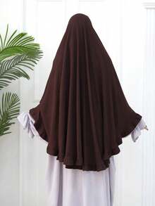 1 Stück Rüschen Hijab Khimar und Abaya Jilbab Kleid, Premium Jilbab Muslimisches Gebet Kopftuch für Frauen, Islamische Kleidung Khimar klassisch vielseitig für jede Abaya Robe oder Muslimische Robe Schleier Hijab, Strand, Urlaub - Verschiedenfarbig - Übersicht 11
