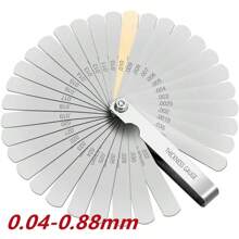 32-In-1 Metric 89A32 Scale Ruler, Portable Durable Stainless Steel Curved Scale Gauge, Feeler Gauge, Thickness Gauge, Radius Gauge, 32pcs Brass Shim, Metric & Imperial Feeler Gauge, High Precision Stainless Steel Feeler Gauge, Hole Gauge, Taper Gauge, 0-15mm Stainless Steel Inside Caliper, Wedge Gauge, Portable Student Learning Ruler, Compass, Feeler Gauge, Mechanical Repair Tools, Precision CNC Machining