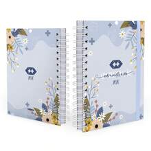 iscool Hard Cover Agenda 2025 Plus Professions Floral Administration Blue - 淺藍色 - 查看 2
