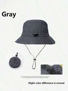 1Pc Unisex Foldable Outdoor UV Protection Bucket Hat, Waterproof Quick-Drying Bucket Hat, Summer Breathable Outdoor Sun Hat Is Suitable For Fishing, Mountaineering, Hiking, Traveling, Camping, Vacation Graduation