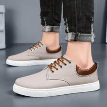 Flipark 男士帆布鞋学生滑板鞋休闲透气男鞋 - 灰色 - 查看 4