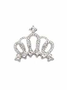 10pcs 0.98x0.95 Inch / 2.49x2.41 Cm Rhinestone Crown Design Charms, Craft Supplies DIY Handmade Party Jewelry Decorations