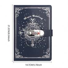 1 PU 密码锁笔记本，100 张/200 页，两种款式，金色/银色，学习用品，文具用品，办公用品 - A5 - 查看 13