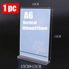 3 种尺寸亚克力标牌架 - 透明 T 形塑料展示架,双面纸架和标牌架,用于菜单、传单、图片 - 耐用亚克力纸架和储物容器,适用于办公室、零售、展览、餐厅、婚礼 - 彩色 - 查看 15