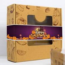 20/12/6 件万圣节装饰水瓶贴纸 - 幽灵和南瓜贴纸套装，适用于万圣节派对、万圣节派对糖果装饰、烘焙包装纸盒腰封、不给糖就捣蛋、杯子、糖果袋、派对万圣节贴纸、水瓶、礼品包装、DIY 装饰 - 彩色 - 查看 3