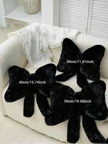 Almohada decorativa con lazo navideño, almohada con acento de lazo suave y linda, adecuada para cama, sofá y dormitorio, cuatro almohadas esenciales para la decoración del hogar, regalo de cumpleaños, decoración navideña, regalo perfecto para familiares y amigos en bodas