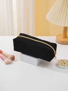 Cord Federmäppchen, weich und flauschig, elegante Aufbewahrung. Kann auch als tragbare Organizer-Tasche verwendet werden, für Schulmaterial, Schulanfang
